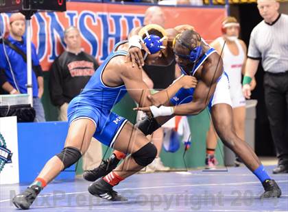 Thumbnail 3 in NCHSAA Individual Wrestling 4A Quarterfinals photogallery.
