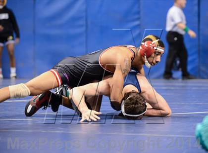 Thumbnail 1 in NCHSAA Individual Wrestling 4A Quarterfinals photogallery.