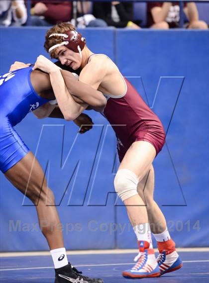 Thumbnail 2 in NCHSAA Individual Wrestling 4A Quarterfinals photogallery.