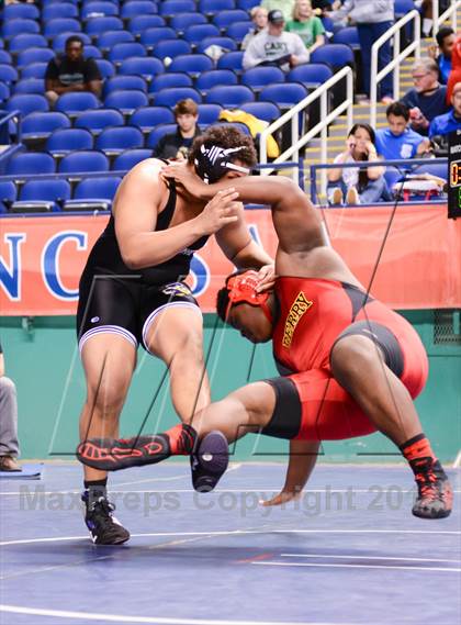 Thumbnail 2 in NCHSAA Individual Wrestling 4A Quarterfinals photogallery.