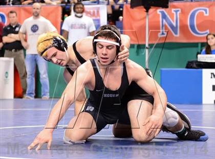 Thumbnail 1 in NCHSAA Individual Wrestling 4A Quarterfinals photogallery.