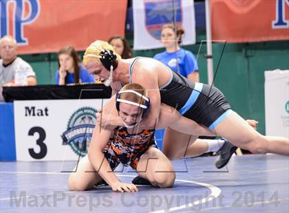 Thumbnail 1 in NCHSAA Individual Wrestling 4A Quarterfinals photogallery.