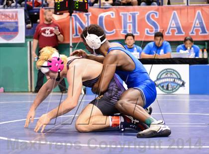 Thumbnail 2 in NCHSAA Individual Wrestling 4A Quarterfinals photogallery.