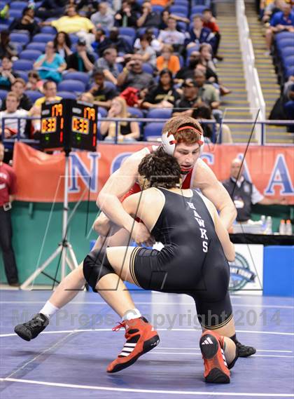 Thumbnail 2 in NCHSAA Individual Wrestling 4A Quarterfinals photogallery.