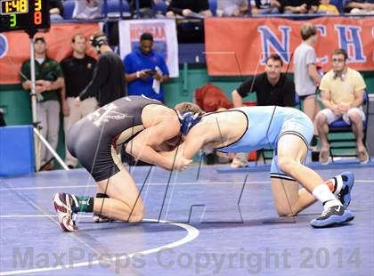 Thumbnail 1 in NCHSAA Individual Wrestling 4A Quarterfinals photogallery.