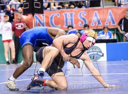 Thumbnail 1 in NCHSAA Individual Wrestling 4A Quarterfinals photogallery.