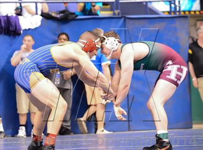 Thumbnail 2 in NCHSAA Individual Wrestling 4A Quarterfinals photogallery.