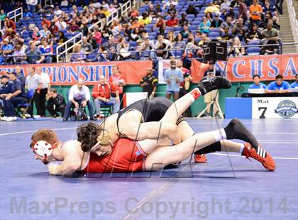 Thumbnail 2 in NCHSAA Individual Wrestling 4A Quarterfinals photogallery.