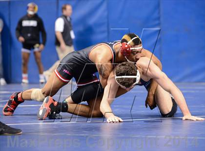 Thumbnail 2 in NCHSAA Individual Wrestling 4A Quarterfinals photogallery.