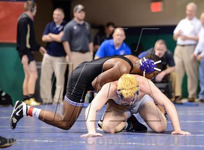 Thumbnail 1 in NCHSAA Individual Wrestling 4A Quarterfinals photogallery.