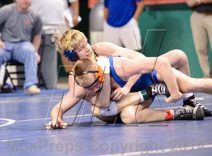 Thumbnail 1 in NCHSAA Individual Wrestling 4A Quarterfinals photogallery.