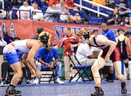 Thumbnail 2 in NCHSAA Individual Wrestling 4A Quarterfinals photogallery.