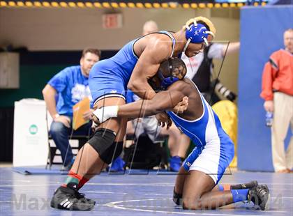 Thumbnail 1 in NCHSAA Individual Wrestling 4A Quarterfinals photogallery.