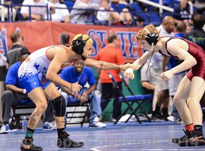 Thumbnail 3 in NCHSAA Individual Wrestling 4A Quarterfinals photogallery.