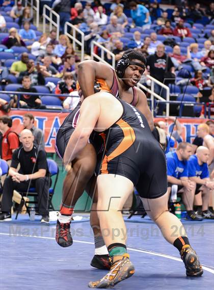 Thumbnail 3 in NCHSAA Individual Wrestling 4A Quarterfinals photogallery.