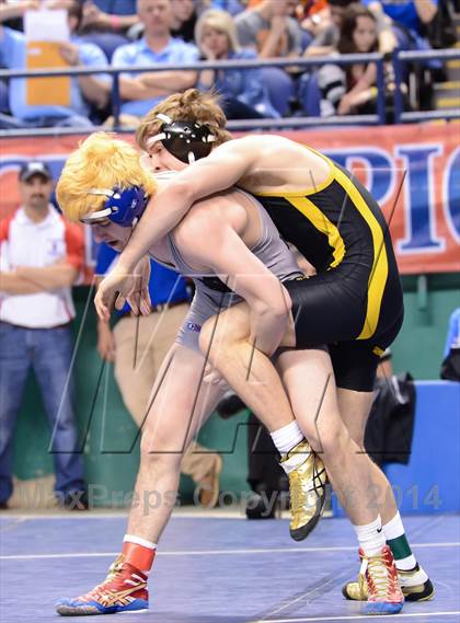 Thumbnail 3 in NCHSAA Individual Wrestling 4A Quarterfinals photogallery.
