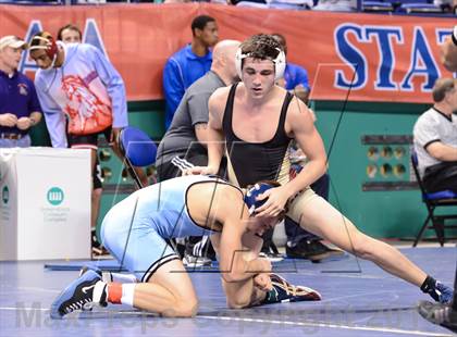 Thumbnail 1 in NCHSAA Individual Wrestling 4A Quarterfinals photogallery.