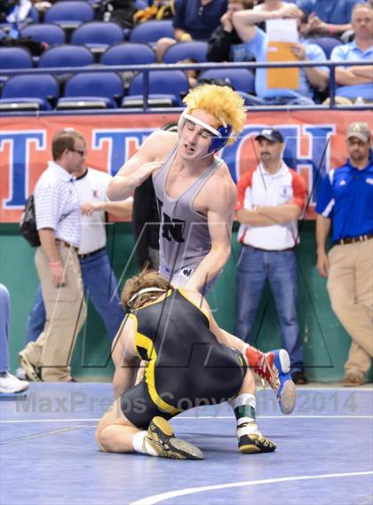 Thumbnail 1 in NCHSAA Individual Wrestling 4A Quarterfinals photogallery.