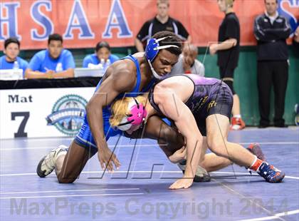 Thumbnail 3 in NCHSAA Individual Wrestling 4A Quarterfinals photogallery.