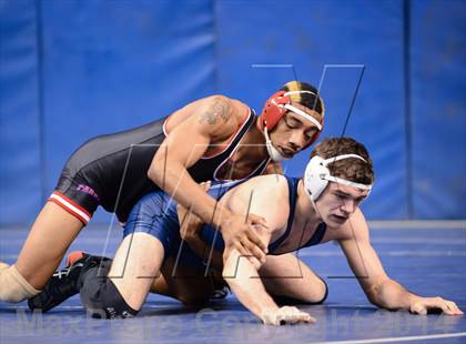 Thumbnail 3 in NCHSAA Individual Wrestling 4A Quarterfinals photogallery.