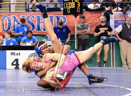 Thumbnail 2 in NCHSAA Individual Wrestling 4A Quarterfinals photogallery.