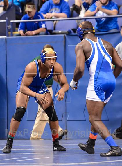 Thumbnail 1 in NCHSAA Individual Wrestling 4A Quarterfinals photogallery.