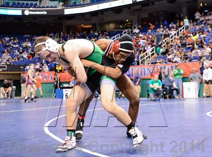 Thumbnail 2 in NCHSAA Individual Wrestling 4A Quarterfinals photogallery.