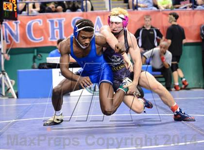 Thumbnail 2 in NCHSAA Individual Wrestling 4A Quarterfinals photogallery.