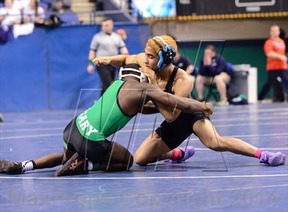 Thumbnail 2 in NCHSAA Individual Wrestling 4A Quarterfinals photogallery.