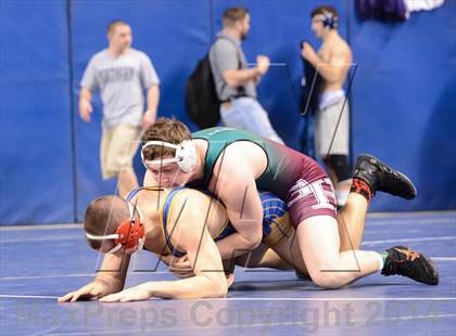 Thumbnail 2 in NCHSAA Individual Wrestling 4A Quarterfinals photogallery.