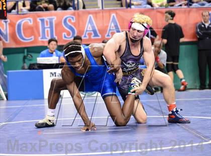 Thumbnail 1 in NCHSAA Individual Wrestling 4A Quarterfinals photogallery.