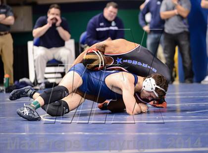 Thumbnail 2 in NCHSAA Individual Wrestling 4A Quarterfinals photogallery.