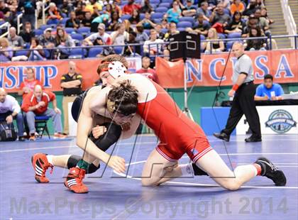 Thumbnail 2 in NCHSAA Individual Wrestling 4A Quarterfinals photogallery.