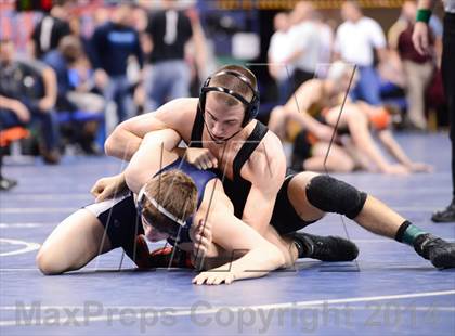 Thumbnail 2 in NCHSAA Individual Wrestling 4A Quarterfinals photogallery.