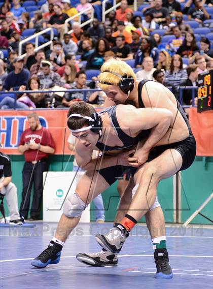 Thumbnail 2 in NCHSAA Individual Wrestling 4A Quarterfinals photogallery.