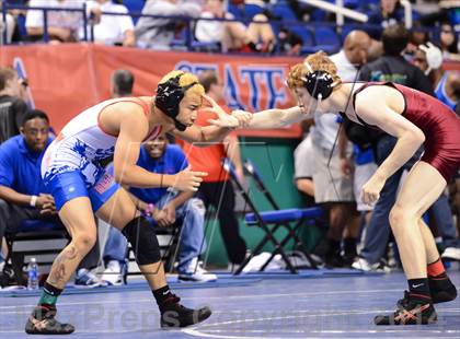Thumbnail 2 in NCHSAA Individual Wrestling 4A Quarterfinals photogallery.