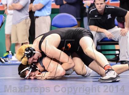 Thumbnail 1 in NCHSAA Individual Wrestling 4A Quarterfinals photogallery.