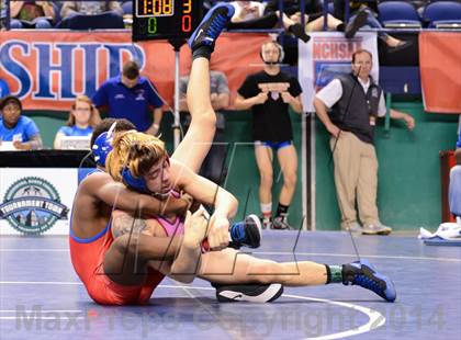 Thumbnail 3 in NCHSAA Individual Wrestling 4A Quarterfinals photogallery.