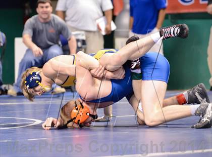 Thumbnail 1 in NCHSAA Individual Wrestling 4A Quarterfinals photogallery.