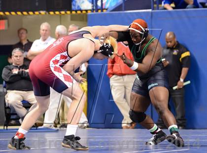 Thumbnail 2 in NCHSAA Individual Wrestling 4A Quarterfinals photogallery.