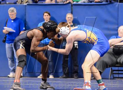 Thumbnail 3 in NCHSAA Individual Wrestling 4A Quarterfinals photogallery.