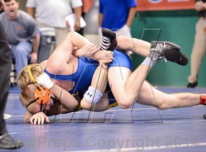 Thumbnail 2 in NCHSAA Individual Wrestling 4A Quarterfinals photogallery.