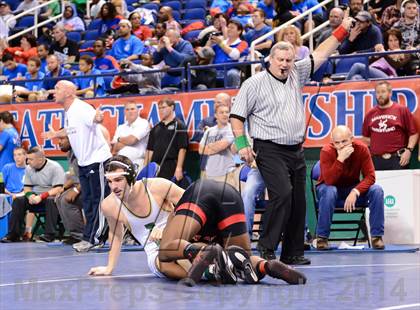 Thumbnail 3 in NCHSAA Individual Wrestling 4A Quarterfinals photogallery.