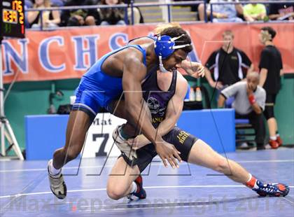 Thumbnail 3 in NCHSAA Individual Wrestling 4A Quarterfinals photogallery.