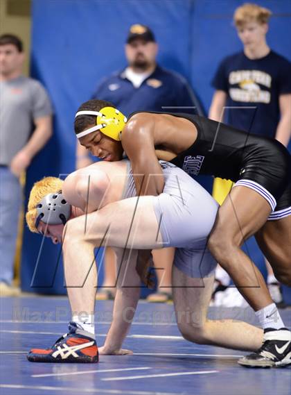 Thumbnail 3 in NCHSAA Individual Wrestling 4A Quarterfinals photogallery.