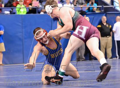 Thumbnail 3 in NCHSAA Individual Wrestling 4A Quarterfinals photogallery.