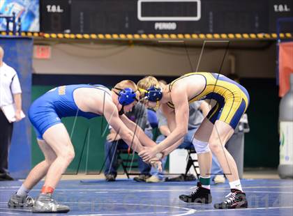 Thumbnail 1 in NCHSAA Individual Wrestling 4A Quarterfinals photogallery.