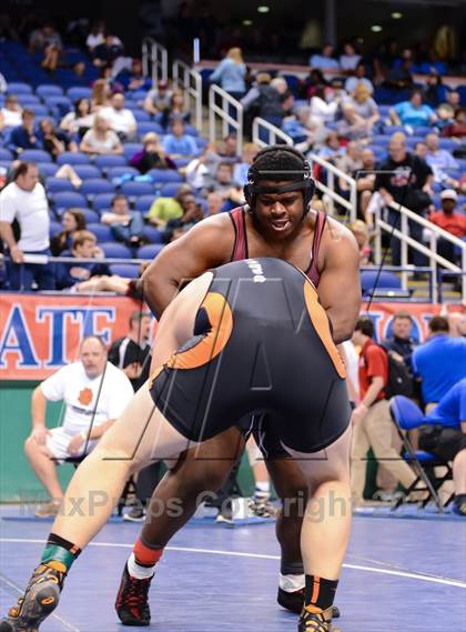 Thumbnail 1 in NCHSAA Individual Wrestling 4A Quarterfinals photogallery.