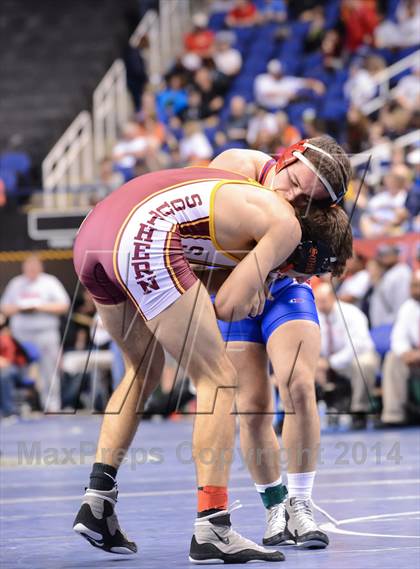 Thumbnail 1 in NCHSAA Individual Wrestling 4A Quarterfinals photogallery.