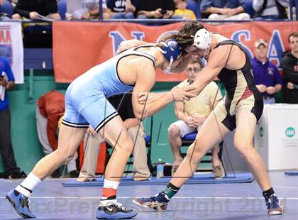 Thumbnail 3 in NCHSAA Individual Wrestling 4A Quarterfinals photogallery.